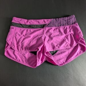 Lululemon Purple And Black Speed Shorts